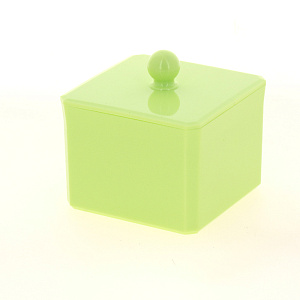 Баночка косметическая CUBE с крышкой, св.зеленый, пластикSWP-0910LGR 000000000001192303