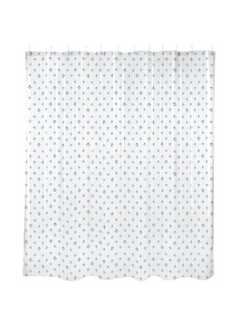 Шторка для ванной DE'NASTIA ПЕВА 180х200см голубой S000039 000000000001190848