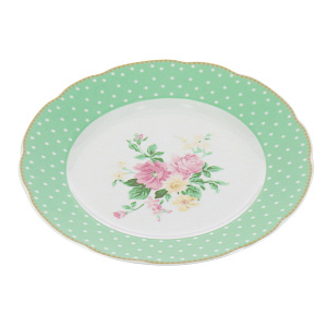Десертная тарелка Mix&Match Porcelaine Czech Gold Hands, зелёный, 19 см 000000000001136221