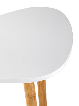 Столик 46х30х40см ST кофейный камень бук/МДФ белый 000000000001227139