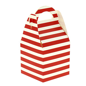 Коробка средняя 10х20см 6шт красная полоска R010046 000000000001174066