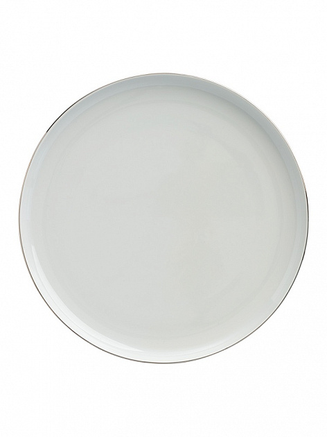 Тарелка обеденная 27см DE'NASTIA MOOD белая с золотистой каймой фарфор 000000000001218845