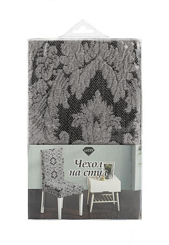 Чехол на стул 40x40x45см LUCKY серый Жаккард2 полиэстер 000000000001216961