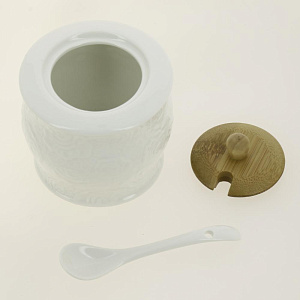 Набор банок 2шт 320мл BALSFORD РОЗА с ложками на стенде подарочная упаковка фарфор 000000000001206633