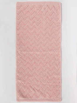 Полотенце махровое 30х60см LUCKY Зигзаг персик хлопок 100% 000000000001214716