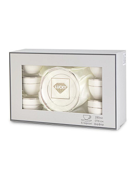 Набор чайный 12 предметов ANGELICA с серебром фарфор 000000000001219779