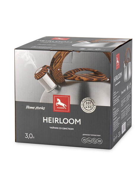 Чайник со свистком 3л PIONEER BON MATTEO/HEIRLOOM нержавеющая сталь 000000000001220094