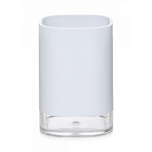 Стакан для зубных щеток7,7x11,3см DE'NASTIA STABLE W белый пластик/акрил 000000000001224734