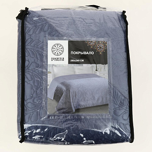 Покрывало DeN Палермо 200х240 атл/мат синий круги U000227 000000000001203055