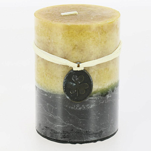 Свеча 7х10см классическая колонна градиент Янтарь 000000000001209198