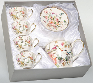 Сервиз чайный 9 предметов (чашка 250мл-4шт/блюдце-4шт/чайник 1,25л) BALSFORD Анадэ подарочная упаковка фарфор 000000000001205656