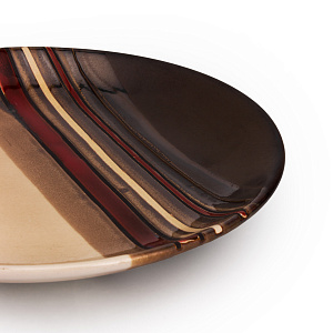 Тарелка десертная 20см Малахит полоса глазурованная керамика 000000000001217652