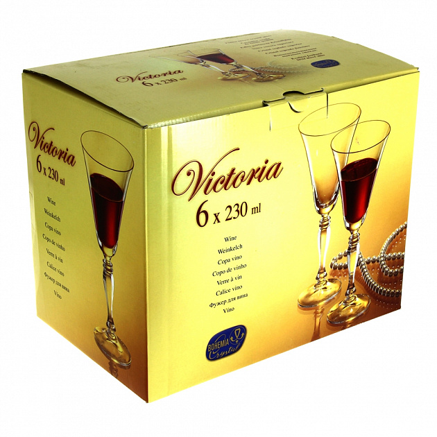Набор фужеров для вина Виктория Bohemia, 230мл, 6 шт. 000000000001089415