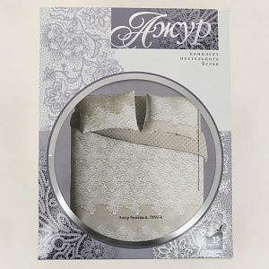 Комплект постельного белья 1,5сп Павлина Ажур бежевый бязь 125гр/м2 100% хлопок 000000000001203580