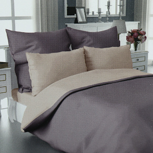 Наволочки 50x70см 2шт DE'NASTIA сиреневый 100%хб сатин C010805 000000000001204331