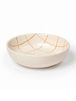 Салатник 14см 280мл DE'NASTIA lattice коричневый керамика 000000000001231348