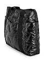 Сумка шоппер 35х11х29см стеганная с боковыми карманами черный полиэстер 000000000001229465