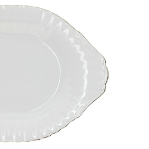 Овальное блюдо Платиновая отводка Porcelaine Czech Gold Hands, 24 см 000000000001136283