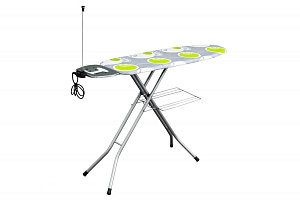 Доска гладильная 38х120/143см PERILLA Капитоль. Подставка под утюг. Розетка. Подрукавник. Полка для белья. Гладильная поверхность-металл чехол-хлопок 000000000001014991