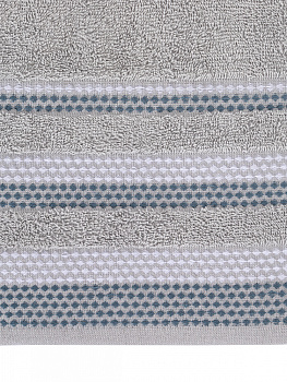 Полотенце махровое LUCKY Бордюр точки 450gsm 70x140 100% хлопок, темно-серый D100405 000000000001227653