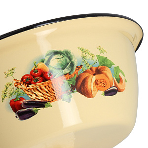 Миска 1,5л СТАЛЬ-ЭМАЛЬ с деколью эмалированная 000000000001022606