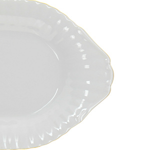 Овальное блюдо Золотая отводка Porcelaine Czech Gold Hands, 24 см 000000000001136240