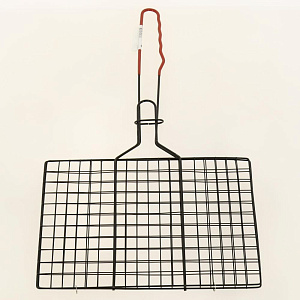 Решетка для барбекю 32х22см OLAFF с металлической ручкой нержавеющая сталь ZHF-096 000000000001205690