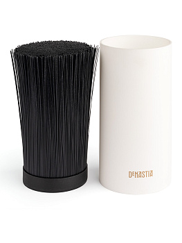 Подставка для ножей 22x11см DE'NASTIA белая с черной вставкой пластик 000000000001210807