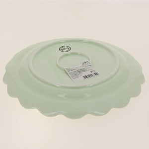 Тарелка обеденная 26см КОРАЛЛ Кружево светло-зеленое LS-008G 000000000001181000