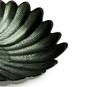 Ваза-конфетница 14см GLASSCOM Ракушка Green стекло 000000000001219185