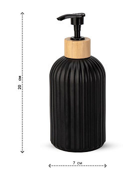 Диспенсер для жидкого мыла 20х7см в ассортименте стекло/пластик 000000000001227241