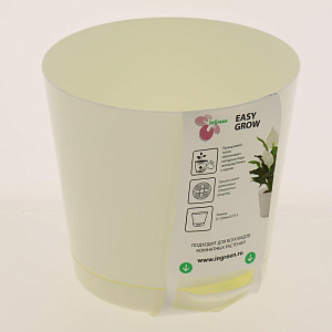 Горшок для цветов Easy Grow D120 с прикорневым поливом 0,75л Сливочный ING47012СЛВ 000000000001191657