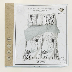 Комплект постельного белья 1,5-спальный Этель Одуванчик вид 1 пододеяльник143х215см простыня150х214см наволочки70х70см-2шт 125гр поплин 100%хлопок 000000000001206707