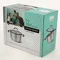 Кастрюля 4 литра KITCHEN FANTASY gray нержавеющая сталь Cr2332 000000000001200699