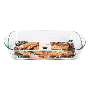 Форма для запекания 38,8х23,9х6,6см 3,6л LUCKY прямоугольная боросиликатное стекло RMCA-0042/LS1405 000000000001215696