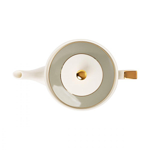 Чайник заварочный 1,1л DE'NASTIA Гусиная лапка белый/мятный фарфор 000000000001221003