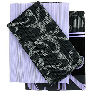 ИНДИГО чер/фиол КПБ 145х200-2/230х250-1/50х70-2, 5пр, хл/сат. 000000000001027590