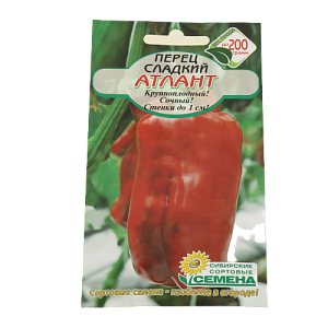 Семена Перец Атлант сладкий 20шт Р (ссс) ЛИДЕР ПРОДАЖ! СС012483 пакет 000000000001183759