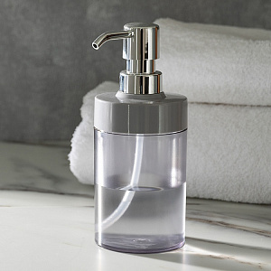 Диспенсер для жидкого мыла 7x7x17см LUCKY серый пластик 000000000001218798