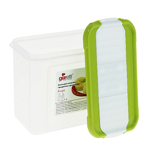 Банка для сыпучих продуктов Krupa Giaretti, 1л, пластик 000000000001153977