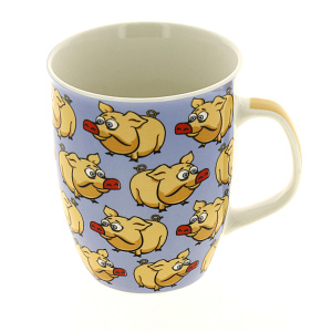 Кружка 350мл Поросята на голубом фоне 136-08021 000000000001180190