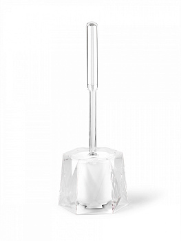 Щетка для унитаза 14,8x37,1см DE'NASTIA CRYSTAL прозрачный акрил/нейлон 000000000001228369