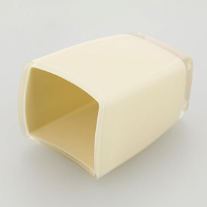 Стакан для зубных щёток DE'NASTIA четырёхгранный зауженный персик пластик 000000000001207100