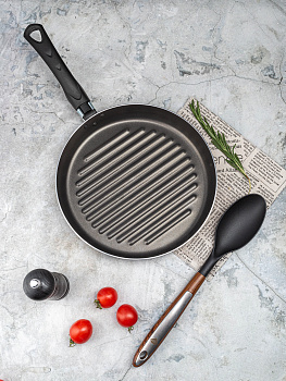 Сковорода Гриль 26см ПОСУДА ЦЕНТР антипригарное покрытие алюминий 000000000001190905