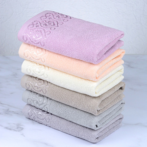 Полотенце махровое 30х60см DINA ME Итальянский бордюр сиреневое/лиловое плотность 480гр/м 100%хлопок 000000000001210304