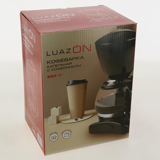 Кофеварка LUAZON HOME LKM-651 капельная 0,6л 650Вт черная 3863048 000000000001205709