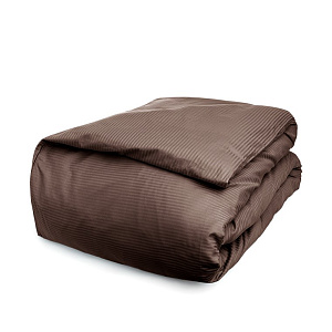 Пододеяльник 145х210см DE'NASTIA коричневый сатин-страйп 3мм хлопок-100% 000000000001215562