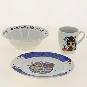 Посуда фарфор набор в подарочной упаковке 3 предмета LOL Surprise ND PLAY 275863 000000000001193249