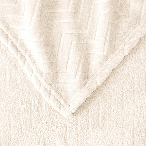 Плед 150x200см LUCKY Зигзаг молочный полиэстер 000000000001222751