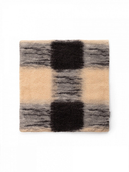 Наволочка декоративная 45х45см DE'NASTIA Клетка 2слоя коричневый/бежевый полиэстер 000000000001229901